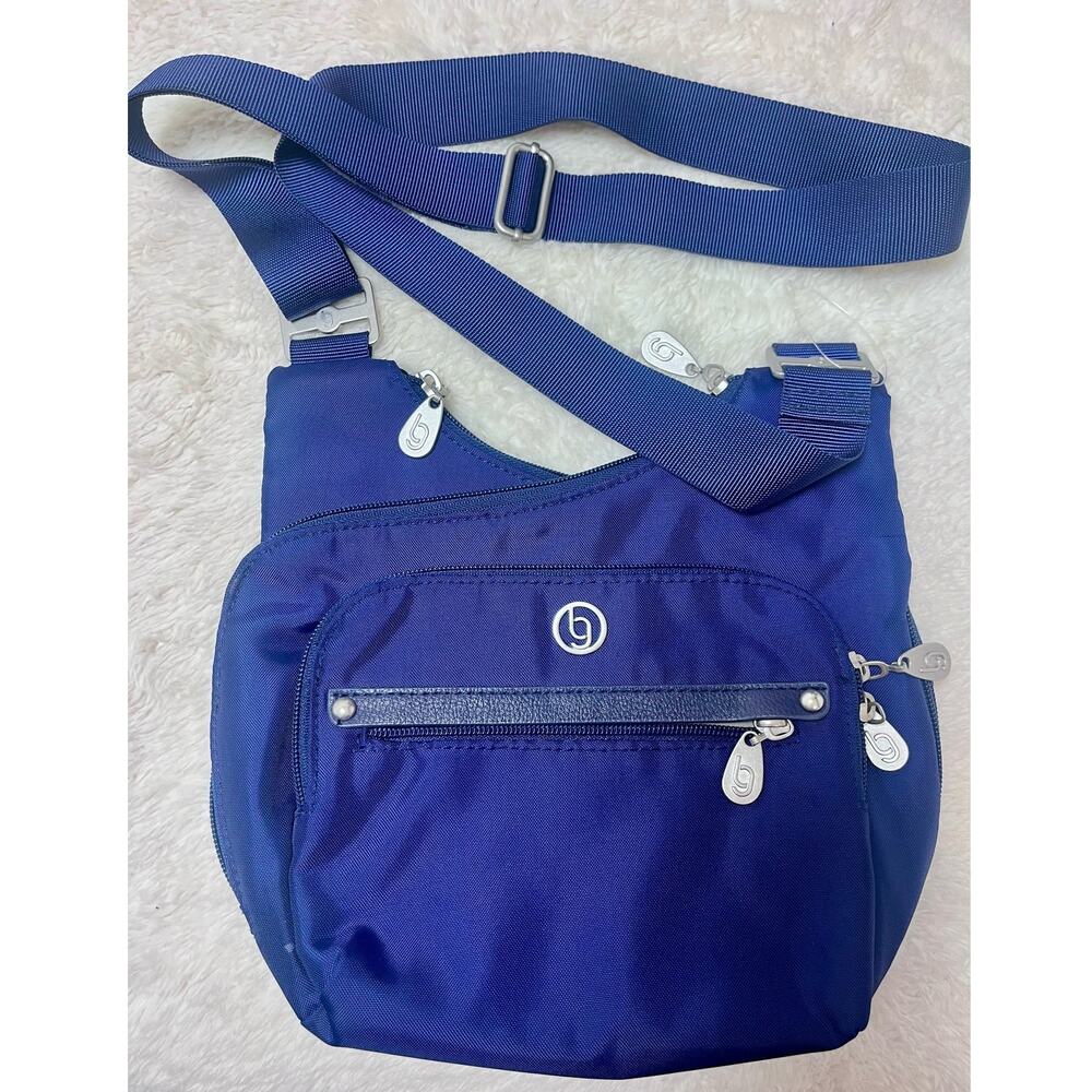 BAGGALLINI Charlotte Adjustable Crossbody Bag RFID Card Pocket Organizer Blue